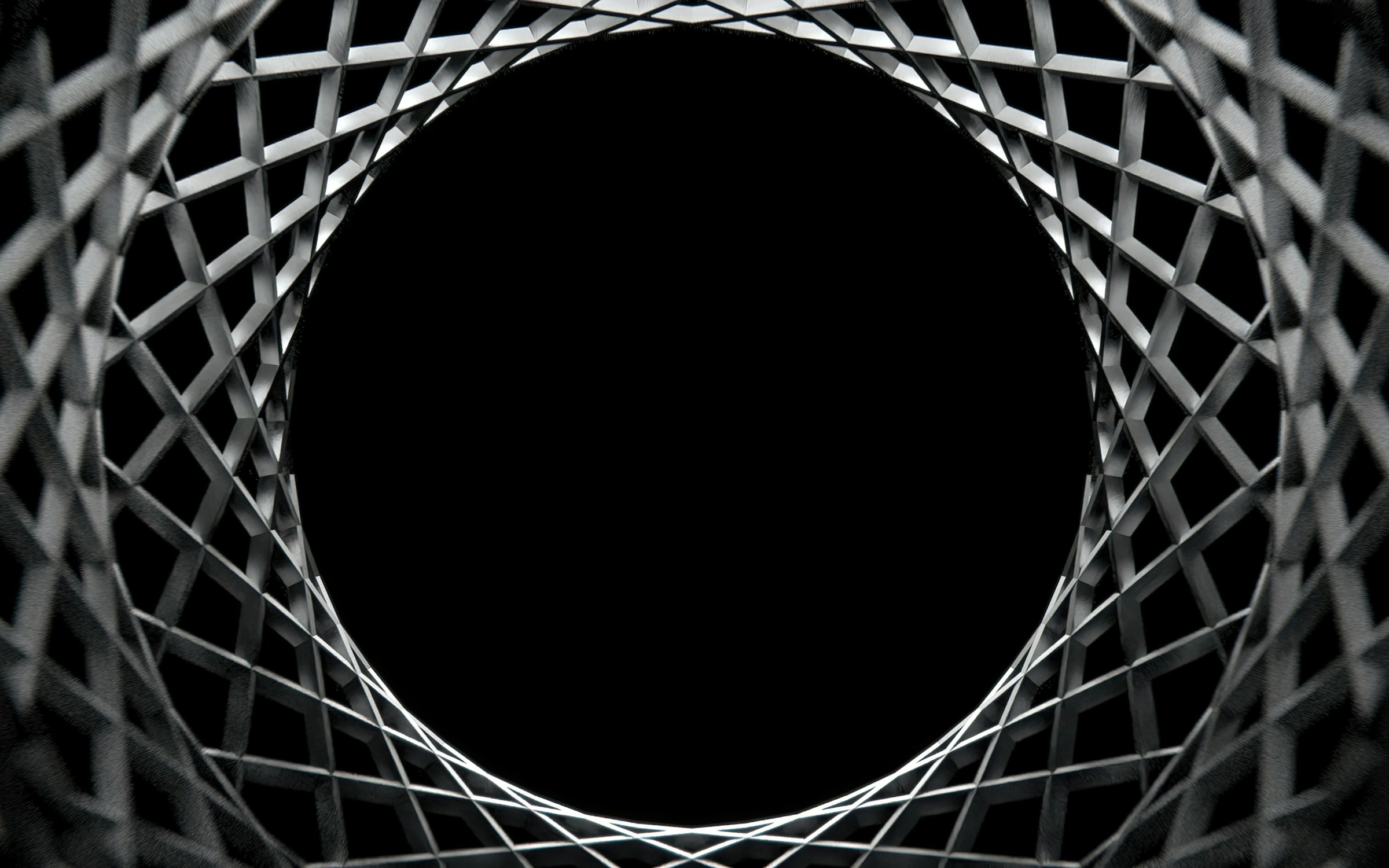 a circular honeycomb structure made of metal