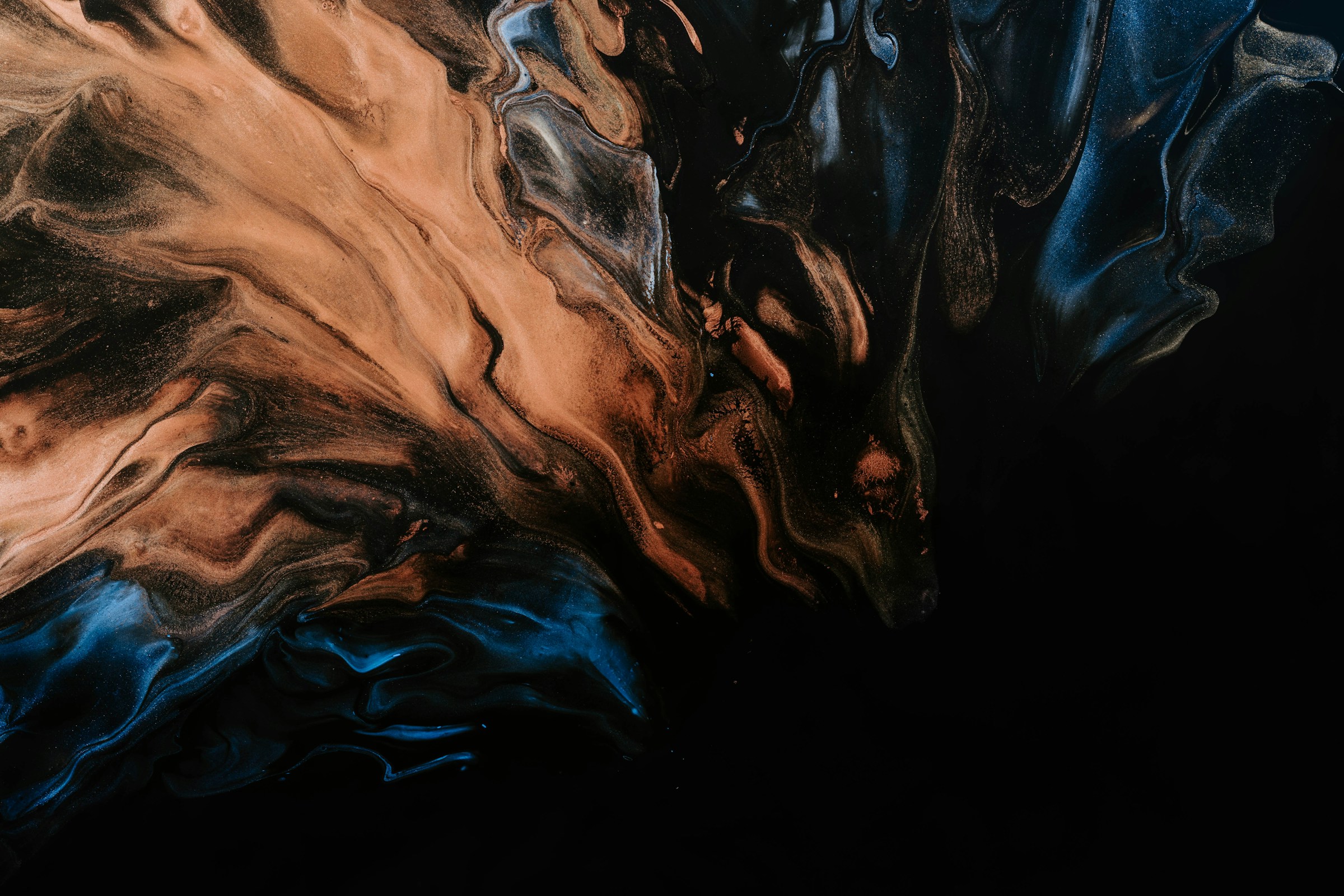 close-up-of-a-black-and-brown-abstract-painting
